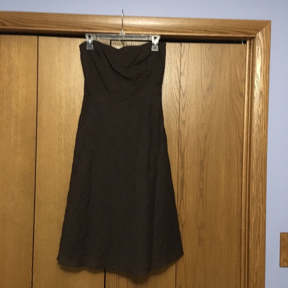 J Crew Size 4 Brown Strapless Dress